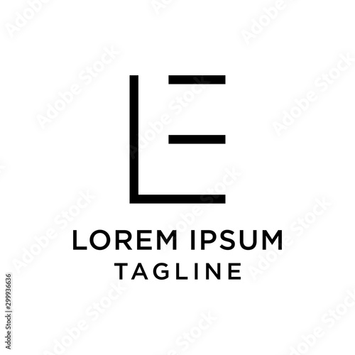 initial letter logo EL, LE logo template 