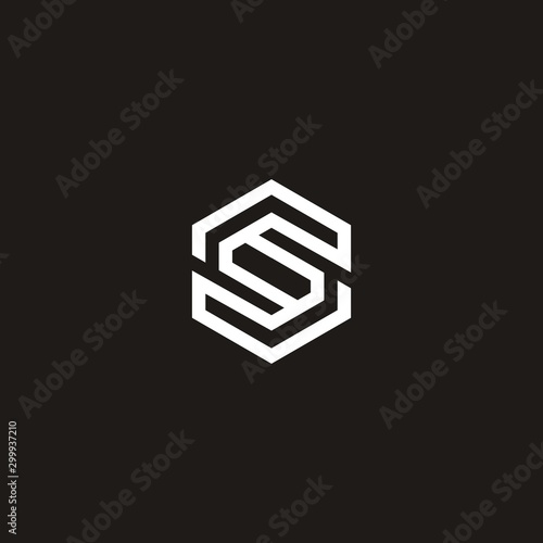SC or CS letter logo vector abstract