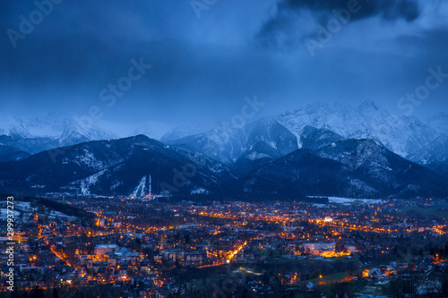 Tatra Mountains in winter wiev from Zakopane Poland in sunrise © PawelUchorczak