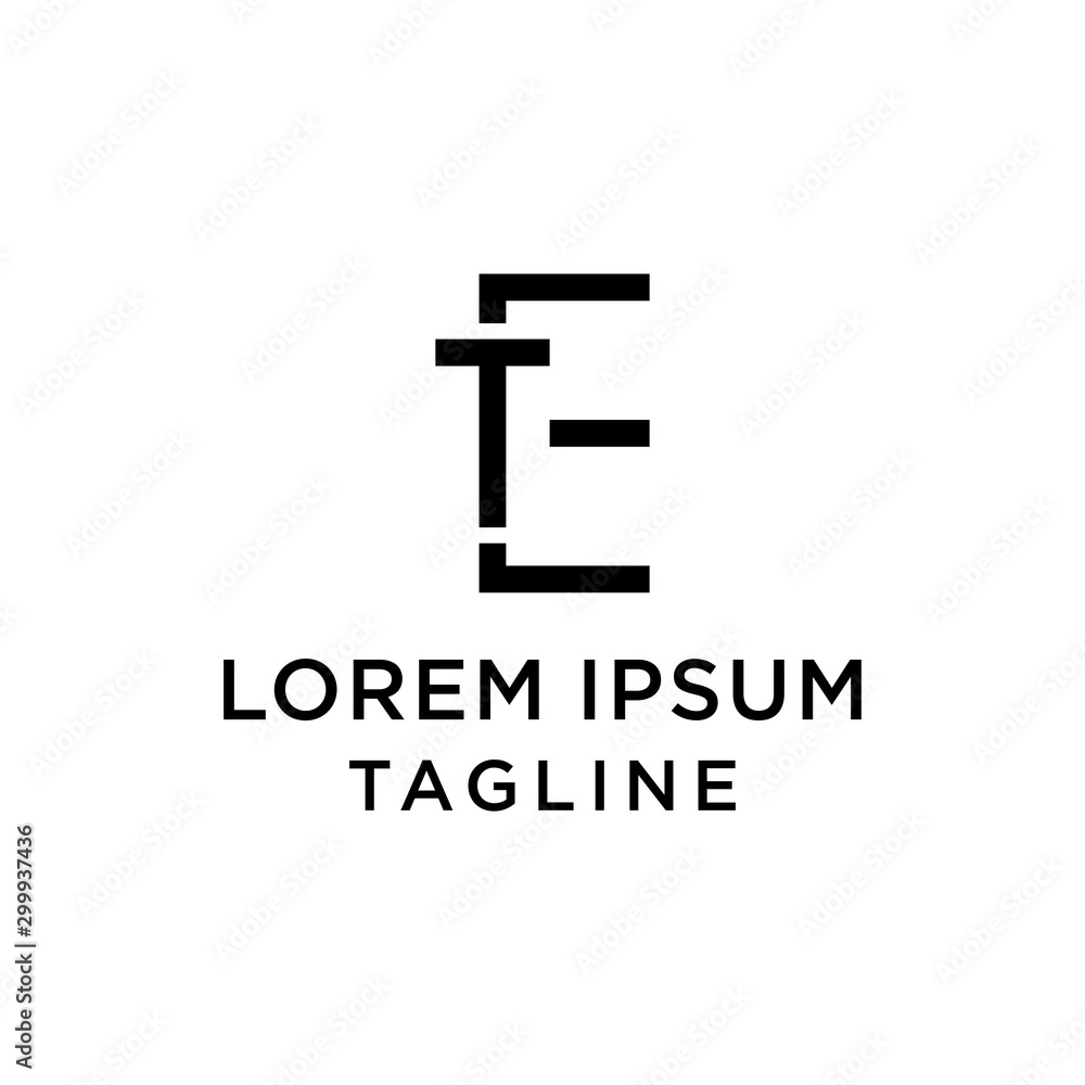 initial letter logo ET, TE logo template initial letter logo ET, TE logo template