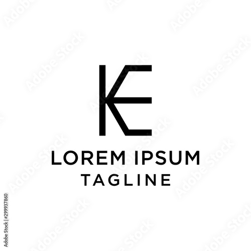 initial letter logo EK, KE logo template  © Ina