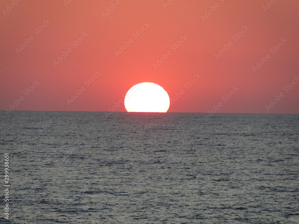coucher de soleil mer