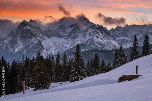Fototapeta Naklejka Na Ścianę i Meble -  Winter in Tatra Mountains in Poland Zakopane 