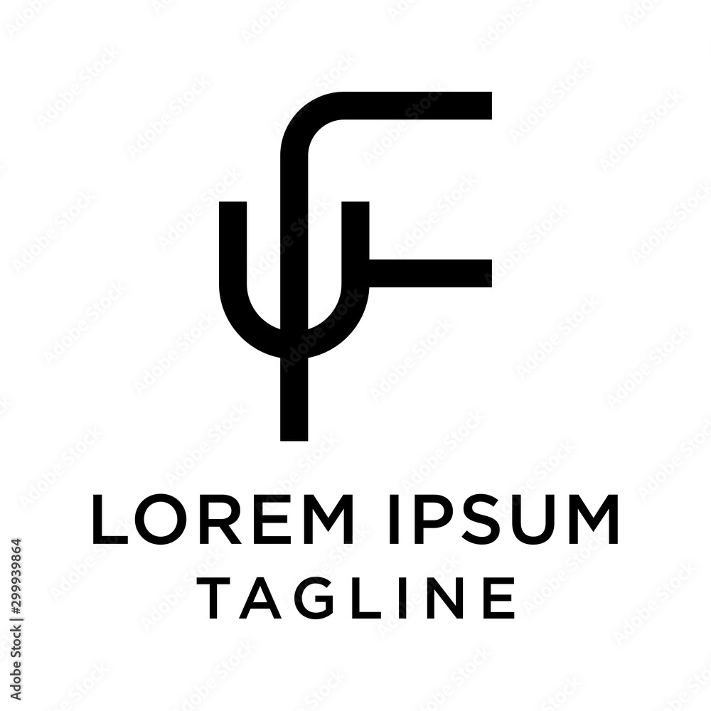 initial letter logo FU, UF logo template initial letter logo FU, UF logo template
