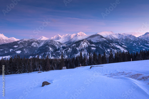 Fototapeta Naklejka Na Ścianę i Meble -  Winter in Tatra Mountains in Poland Zakopane 