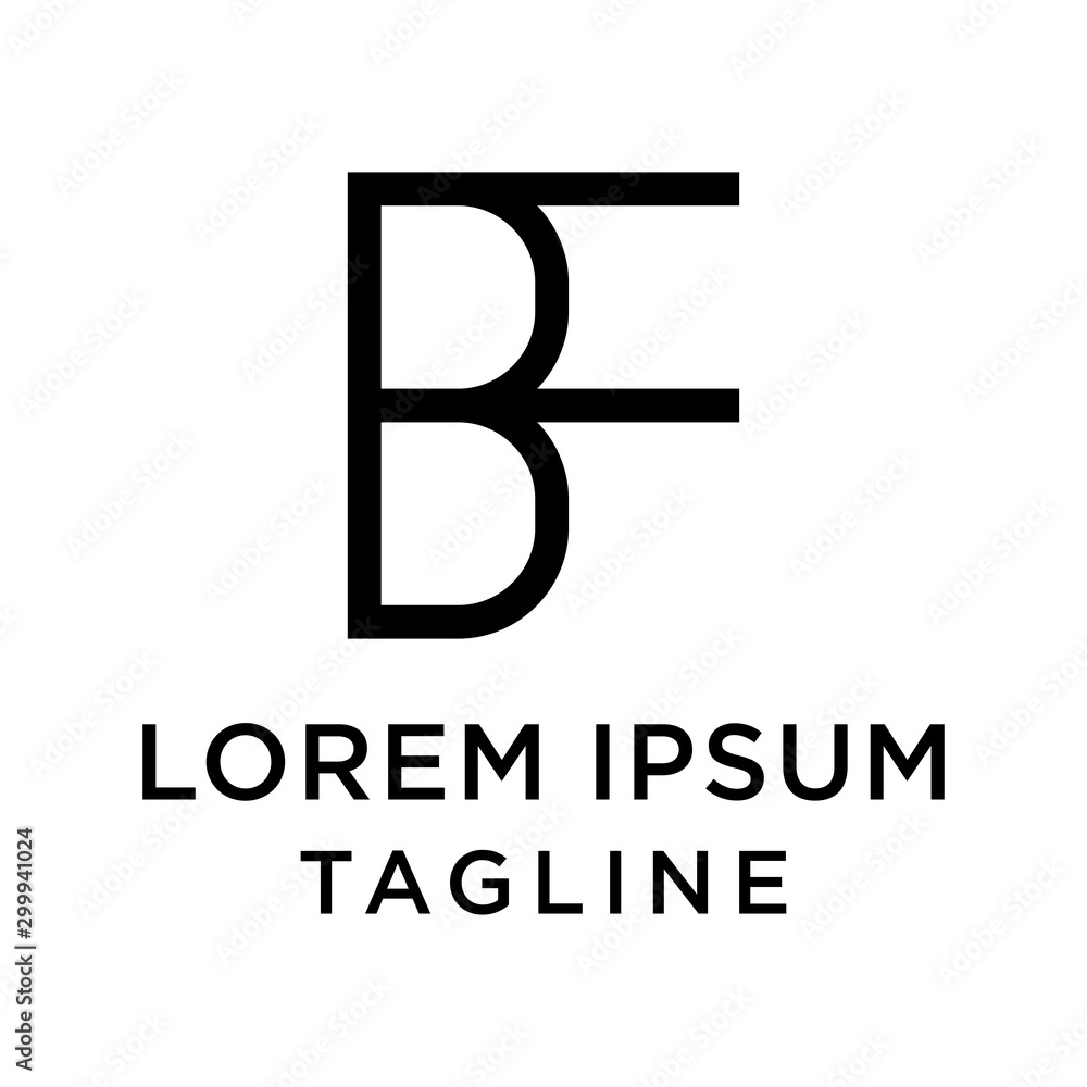 Obraz premium initial letter logo FB, BF logo template