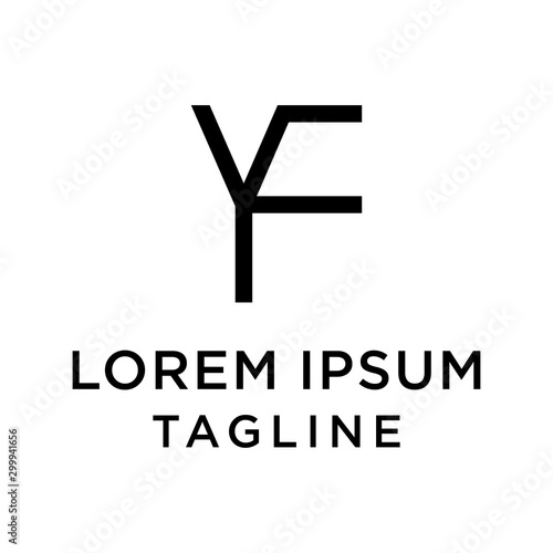 initial letter logo FY, YF logo template photo