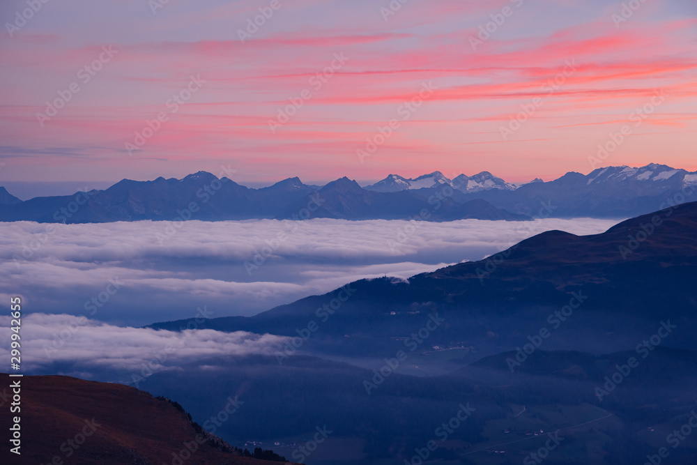Scenic image of grand ridges at twilight.