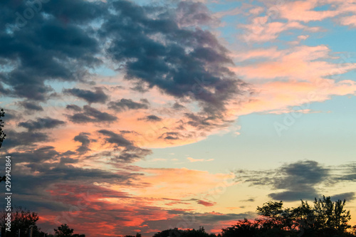 Beautiful sky colors  after a rainy storm