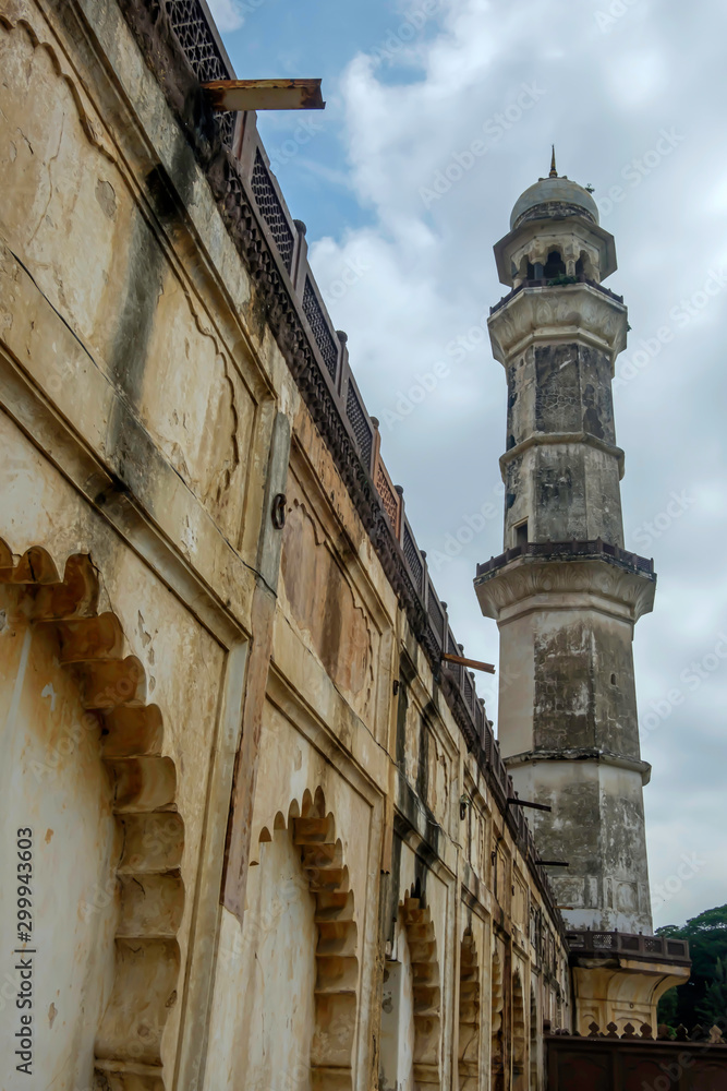 The Bibi Ka Maqbara at Aurangabad India. It was commissioned in 1660 by the Mughal emperor Aurangzeb in the memory of his first and chief wife Dilras Banu Begum.
