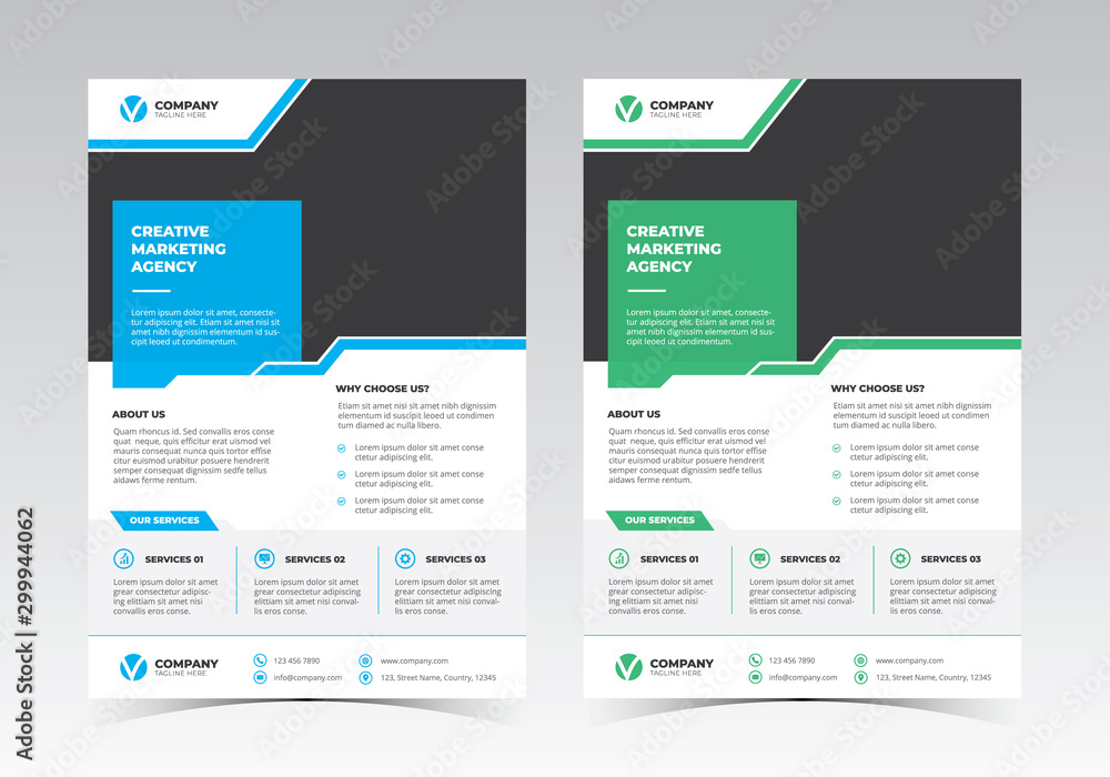 A4 Corporate Flyer Vector Design