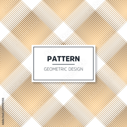 Geometric striped ornament. Vector gold seamless patterns. Modern stylish texture. Gold linear braids. Trendy gold glitter texture
