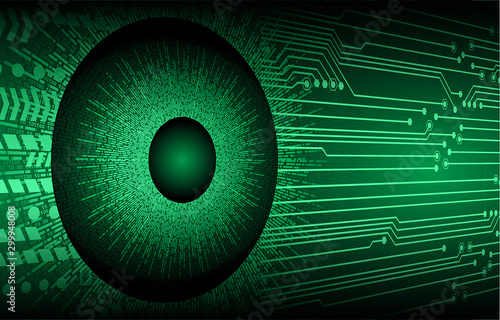 green eye cyber circuit future technology concept background