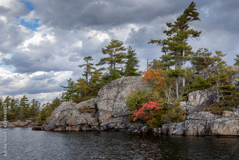 colourful leaves at Beausoleil Island, Ontario, Canada colourful leaves at Beausoleil Island, Ontario, Canada