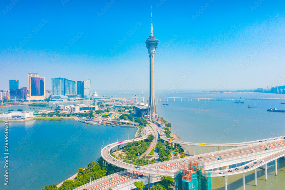 Aerial scenery in the Macao Special Administrative Region of China - obrazy, fototapety, plakaty 