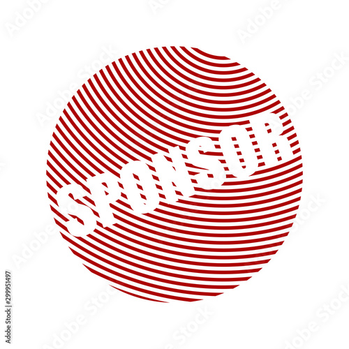 red vector banner sponsor