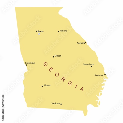 Georgia State cities map