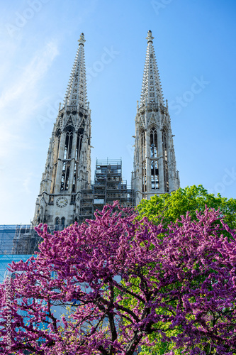 Church in Vienna, Austria in Spring
