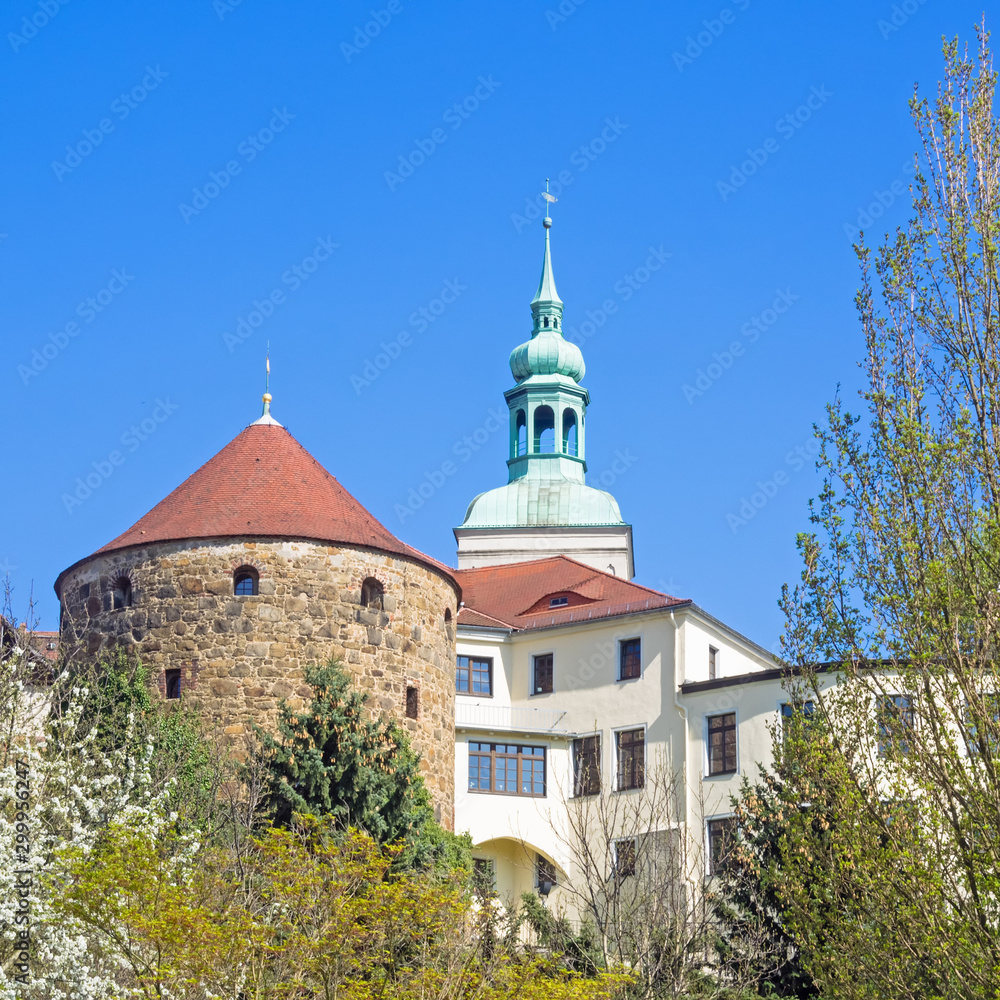 Altstadt von Bautzen mit Lauenturm und Röhrscheidtbastei, Sachsen, Deutschland Altstadt von Bautzen mit Lauenturm und Röhrscheidtbastei, Sachsen, Deutschland