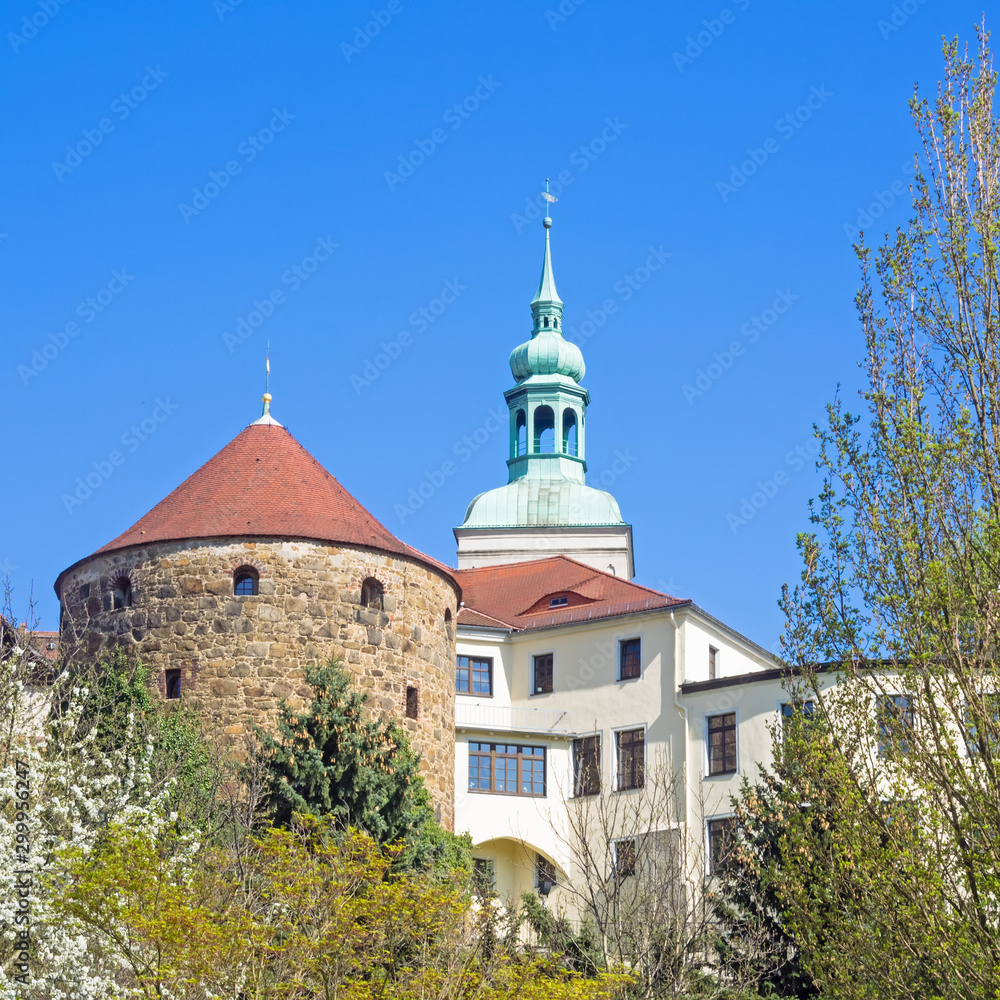 Altstadt von Bautzen mit Lauenturm und Röhrscheidtbastei, Sachsen, Deutschland