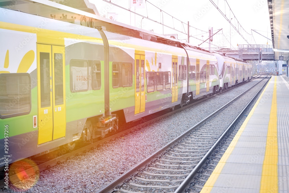 Fototapeta premium Train at the train station