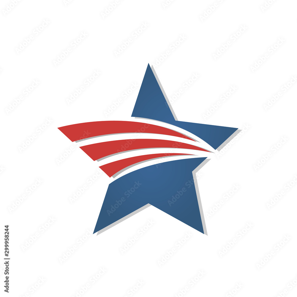 Star - vector logo templat illustration. USA concept sign. Design element. Star - vector logo templat illustration. USA concept sign. Design element.