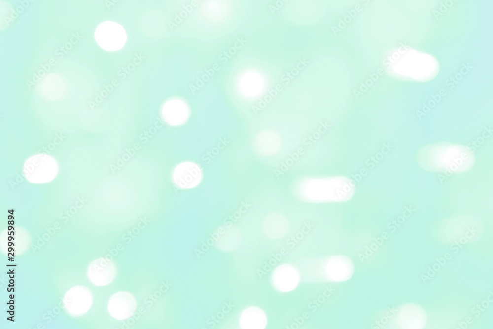 soft green abstract background with white bokeh