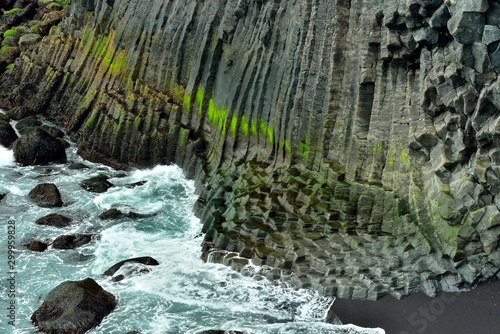 basalt cliffs in londrangar, snaefellsjoekull national park, western iceland, iceland, photo