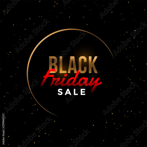 stylish black friday golden sale banner design