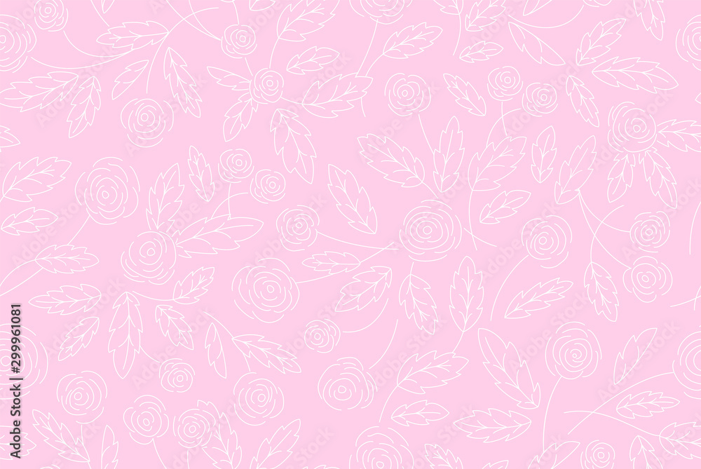 Retro Pattern Fifties - Light Pink & White Retro Pattern Fifties - Light Pink & White