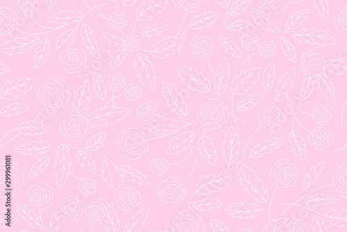 Retro Pattern Fifties - Light Pink   White