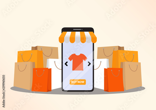 Online shopping concept