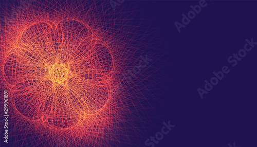 abstract glowing fractal lines digital background design