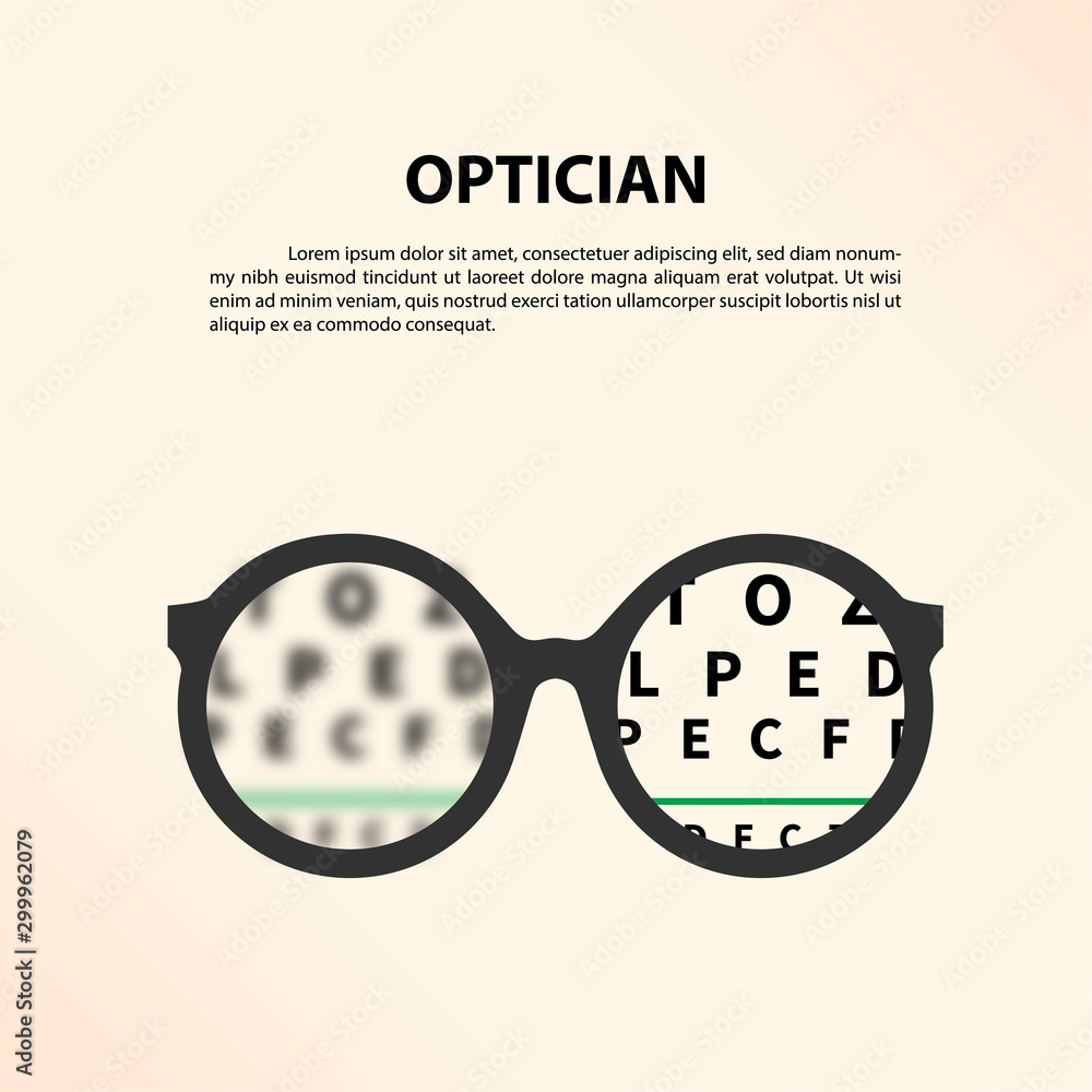 Optician Concept. Stock Vector | Adobe Stock