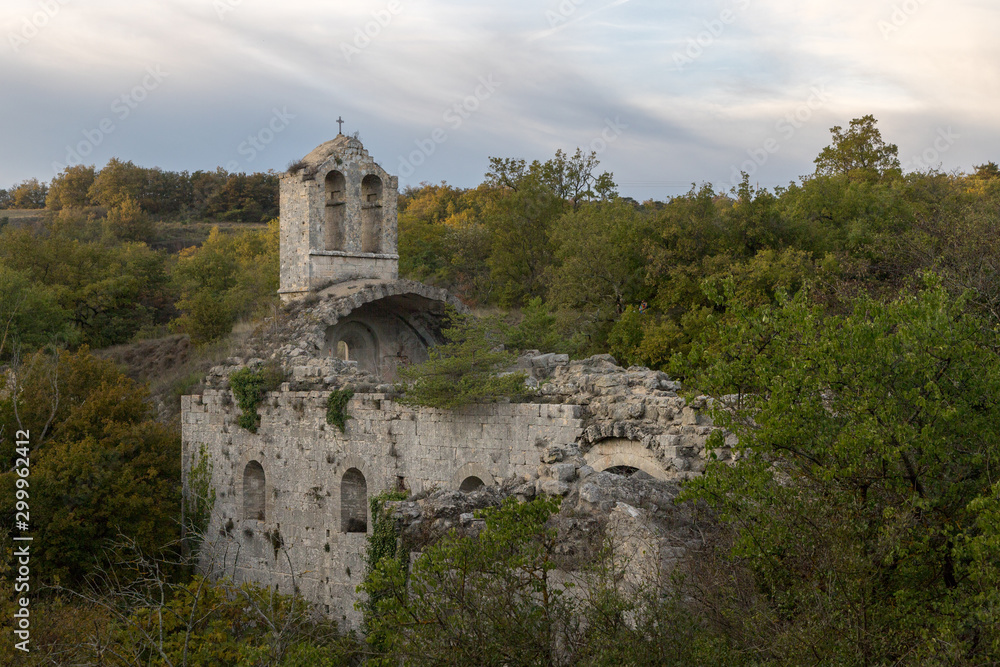 remains of the abbey of Notre Dame la Brune near Aleyrac in Drôme provençale