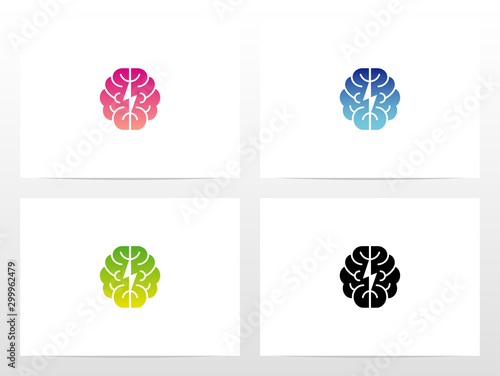 Thunder And Brain Logo Design