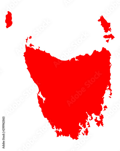 Karte von Tasmanien