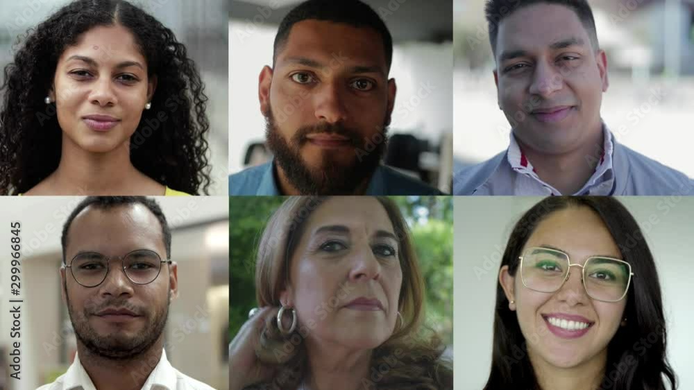 Collage of happy diverse people smiling at camera. Multiscreen montage of cheerful young and middle aged multiethnic people in casual standing and smiling at camera. Emotion concept Collage of happy diverse people smiling at camera. Multiscreen montage of cheerful young and middle aged multiethnic people in casual standing and smiling at camera. Emotion concept