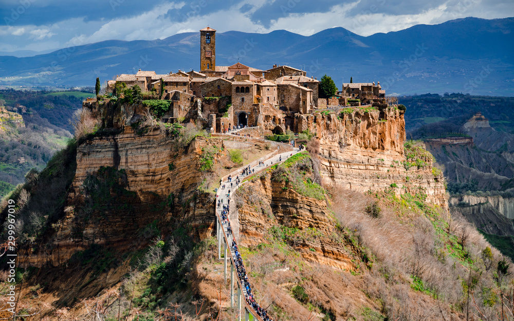 Civita di Bagnoregio ancient medieval tourist town in central Italy