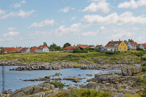 Small village of Svaneke on Bornholm island in Denmark