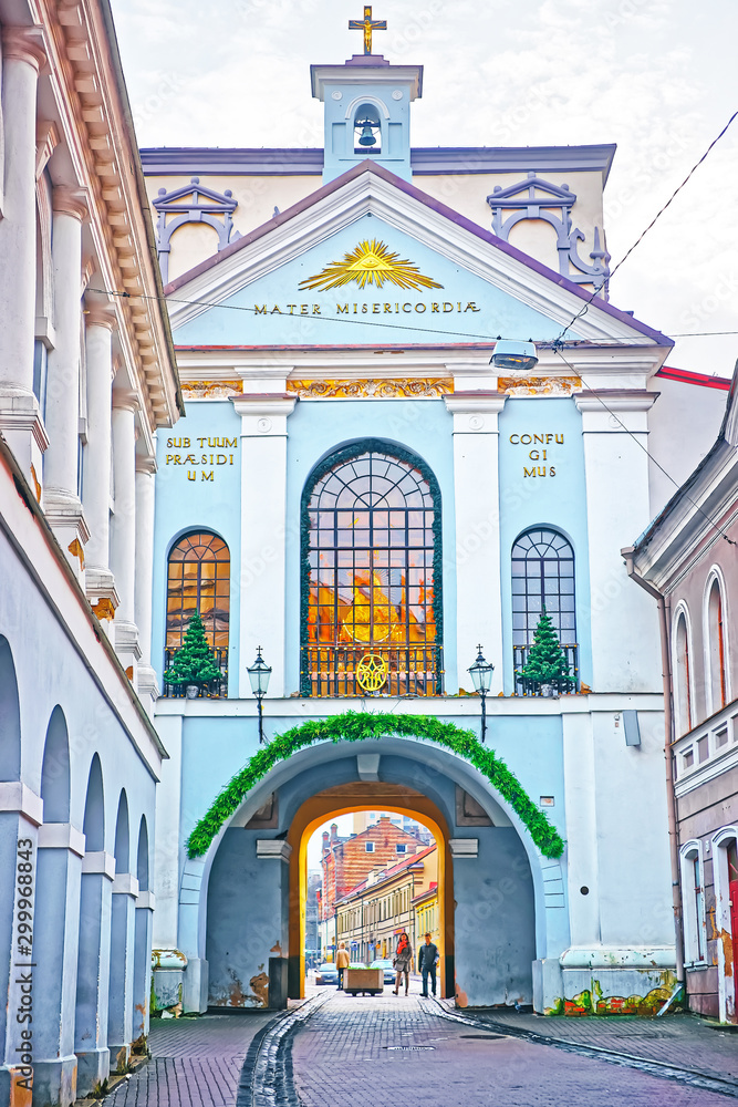 Gate of Dawn in the Old Town of Vilnius in Lithuania