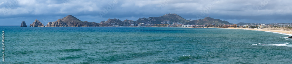 Panorama of Cabo San Luis, Baja California, Mexico