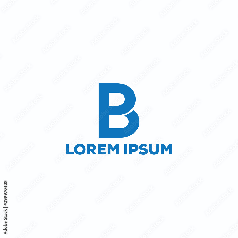 BP letter logo design template full vector