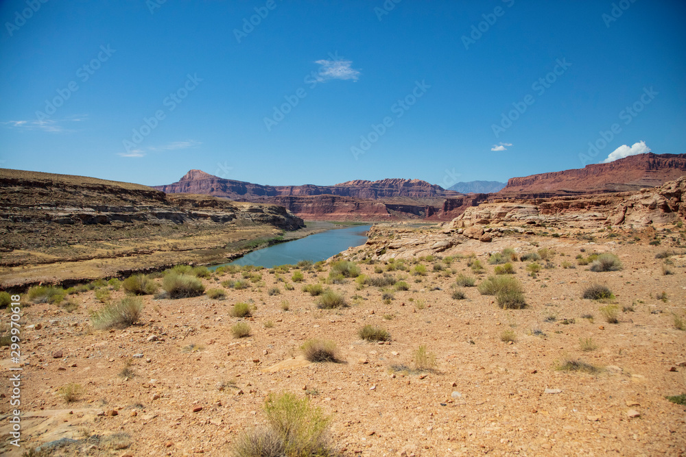 Colorado River and Glen Canyon as seen from Utah State Route 95