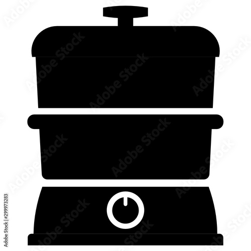 Cooking Steamer Concept Kitchen Utensil Vector Icon design