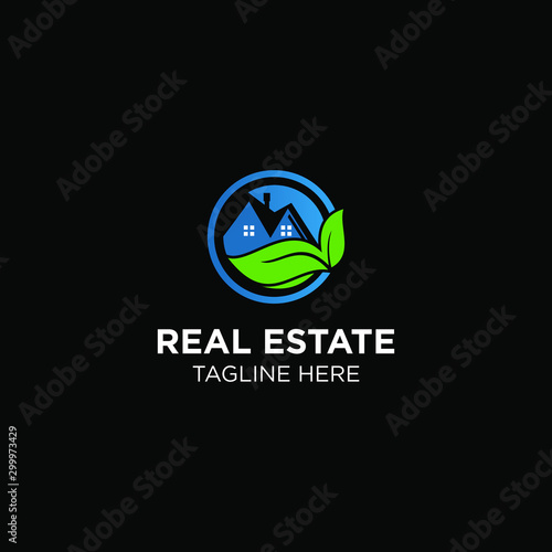 eco green real estate logo templates