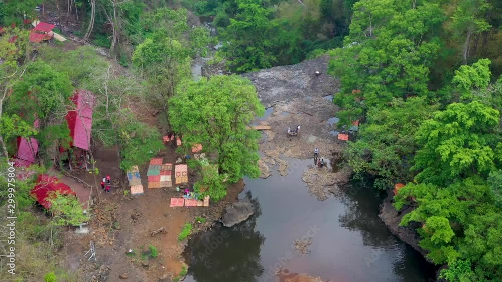Cambodia. Phnom Kulen. Waterfall. Siem Reap city. Siem Reap province.