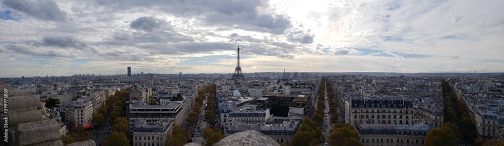 view of paris from  Arch of Triumph