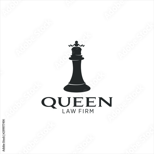 Queen law firm logo design  inspiration