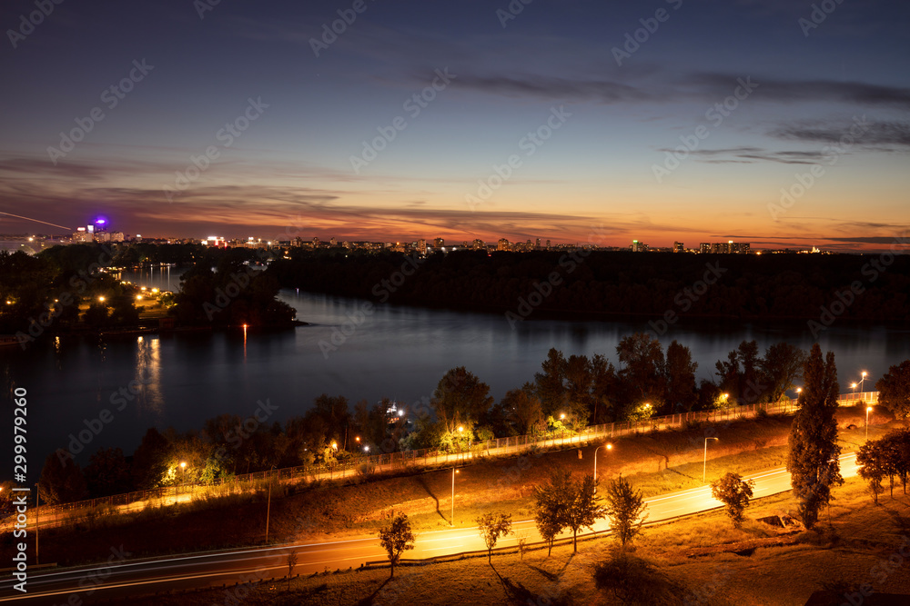 Confluence of Sava and Danube Rivers in Belgrade Confluence of Sava and Danube Rivers in Belgrade